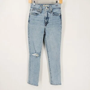Madewell The Perfect Vintage Crop Distressed Jeans Sudbury wash Women's Size 23 - Picture 1 of 6
