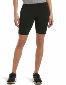 Hue Womens Essentials High-Rise Bike Shorts Black X-Small 0-2 Inseam 9" - Picture 1 of 2