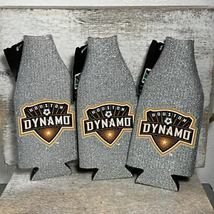 Lotto di 3 bottiglie MLS Houston Dynamo FC calcio glitter Coolie Koozies nuove - Foto 1 di 4
