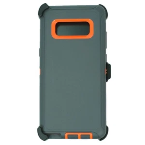 Gray Orange For Samsung Note 8 Defender Case Cover w/ Belt Clip fits Otterbox - Picture 1 of 5