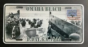 Omaha Beach D-Day June 6 1944 WWII Full-Size License Plate From Normandy. MINT - Picture 1 of 10