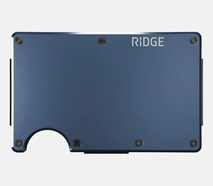 Neue The Ridge minimalistische schmale Aluminium Geldbörse Metall Portemonnaie mit Geldband - Navy - Bild 1 von 1
