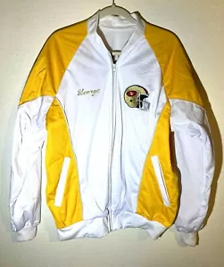 Vtg 80s Richplate Lounge Nike Track Jacket White Yellow SF 49ers Patch GEORGE - Picture 1 of 10