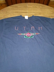 Utah Embroidered Navy Blue Tshirt Size XL Extra Large - Picture 1 of 5