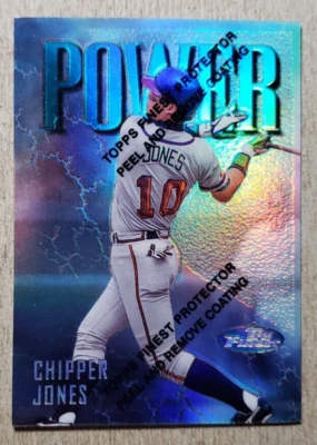 1997 Topps Finest Silver Refractor Chipper Jones #108 Atlanta Braves Uncommon - Image 1 of 2