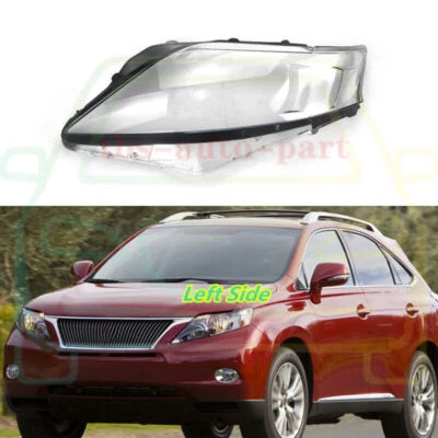 Left side Headlight Cover Clear Pc+Glue Fit For Lexus RX350/450 2010-2012  - Imagem 1 de 4