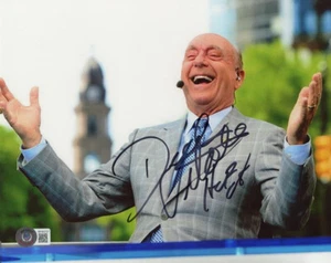 DICK VITALE SIGNED 8x10 PHOTO +HOF 08 ESPN NCAA BASKETBALL ANNOUNCER BECKETT BAS - Picture 1 of 2