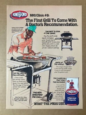 1991 Dwight "Dr. K" Gooden - Kingsford BBQ Clinic #9 Print Ad, 7 7/8"x10 3/4" - Image 1 of 3