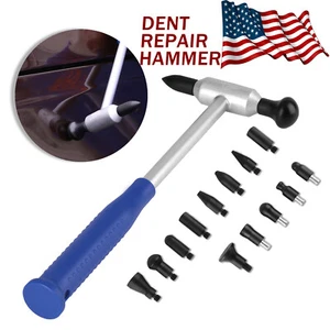 Paintless Dent Repair Tool Retractable Car Dent Tap Down Removal Hammer 15 Heads - Bild 1 von 12