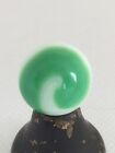 akro agate UV green and white corkscrew marble .66”