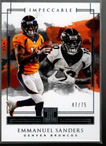 B5490- 2018 Panini Impeccable #93 Emmanuel Sanders /75 - NM-MT - Picture 1 of 2