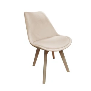 Stuhl Atlanta Velvet Creme Esszimmerstuhl Samtbezug Holzfüße HTI-Living - Bild 1 von 1