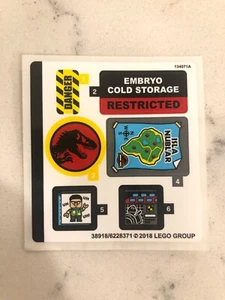 LEGO STICKER SHEET for 75932 Jurassic Park Velociraptor Chase, New & Genuine! - Picture 1 of 1