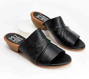 Mules de tacón de cuero Miz Mooz-Castiel-Negro-39 (US 8.5-9)-NUEVO EN CAJA-A642399 - Imagen 1 de 3