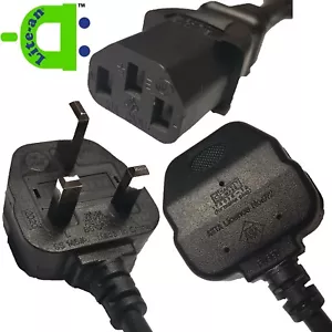 Kettle Lead Power Cable UK Plug 3Pin IEC C13 Cord Lot For Printer TV Monitor PC  - Picture 1 of 20