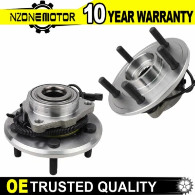 Cojinete de rueda delantera y buje para Dodge Ram 1500 2012-2018 5 orejetas con paquete de 2 ABS Foto 1 de 4