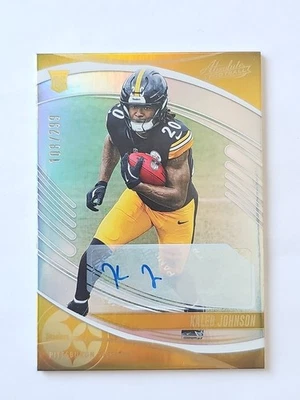 2025 Panini Absolute Football Kaleb Johnson RC Steelers Auto /299 - Image 1 of 2