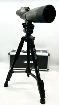 Mira telescópica con zoom Barska 20-60X, telescopio Zomei Q111, trípode y estuche rígido Foto 1 de 4