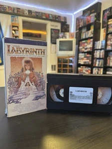 Labyrinth VHS 1986 Original Promotional Release Purple Stripe David Bowie - Picture 1 of 2