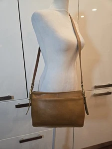 Vintage Coach Equestrian Leather Camel Tan Shoulder Bag J7C-9802 - Picture 1 of 15