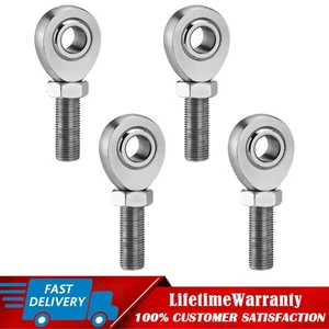 4 Pack 1/2” Joint Rod End Kit Left & Right Hand Thread Tube Adapters w/ Jam Nut - Picture 1 of 7