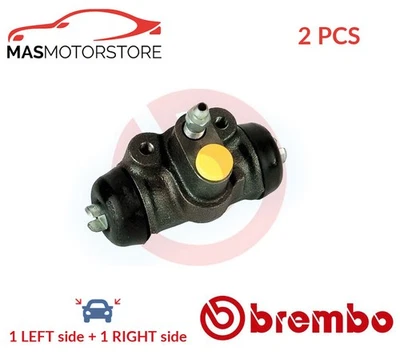 DRUM WHEEL BRAKE CYLINDER PAIR REAR BREMBO A 12 599 2PCS P FOR KIA RIO,RIO II - Image 1 of 4