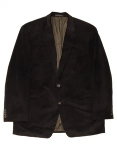 CHAPS Mens 2 Button Blazer Jacket UK 48 4XL Black Polyester VH10 - Picture 1 of 3