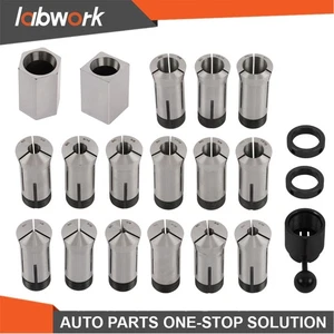 Labwork 5pcs 5C Hex Square Collet Blocks & 15pcs Set 1/8-1" by 16th increments - Picture 1 of 24