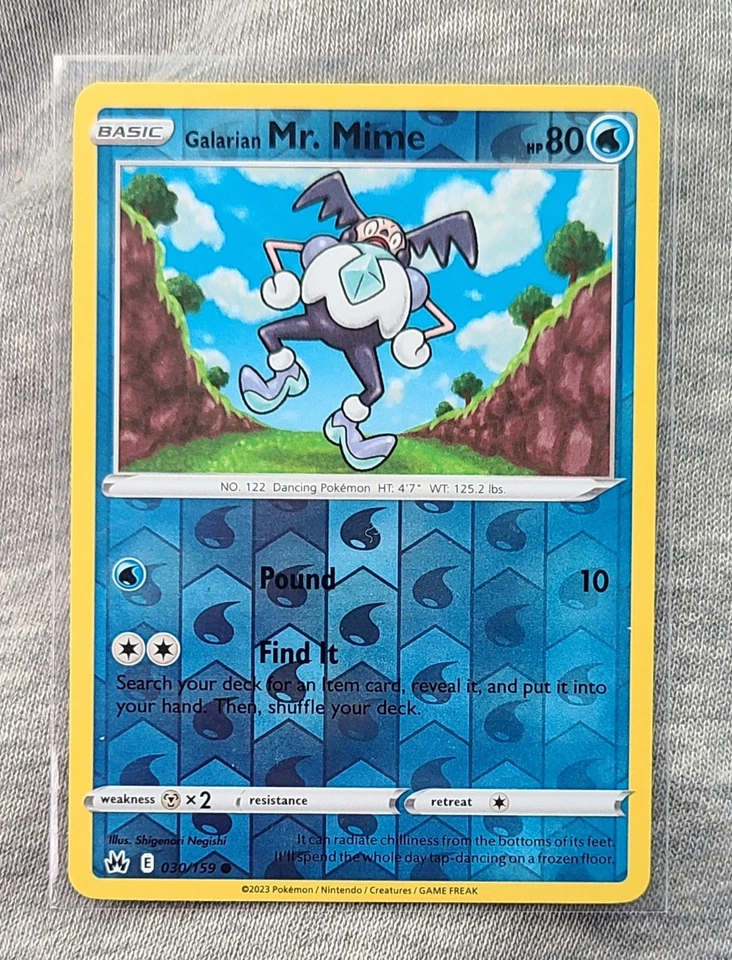 Galarian MR. MIME 30/159 Pokémon Crown Zenith - Reverse Holo - NM - Image 1 of 1