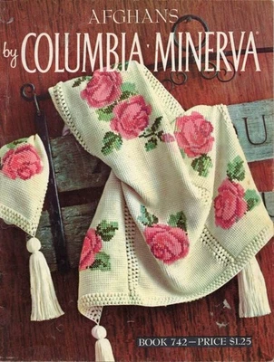 VTG!AFGHANS BY COLUMBIA MINERVA BOOK 742 16 DESIGNS - Image 1 of 4