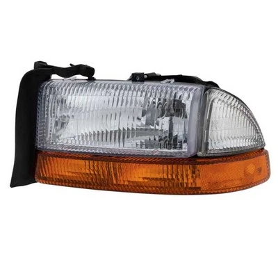 Farol dianteiro esquerdo Dakota 1998-2004 âmbar e plástico transparente 55055111AG V - Imagem 1 de 4