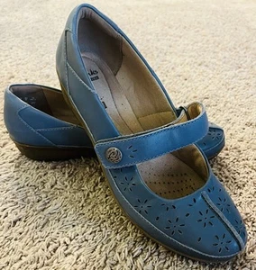 Zapatos cómodos Clarks Everlay Bay gris estilo Mary Jane cuña pequeña para mujer talla 9 - Imagen 1 de 7