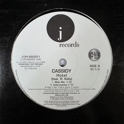 Cassidy - Hotel 12" Record 2003 Promo J Records Hip-Hop 33 RPM - Image 1 of 2