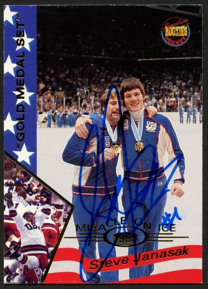 Steve Janasak #15 signed autograph auto Miracle On Ice 1980 USA Hockey Card - Image 1 of 1