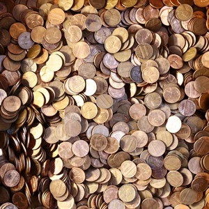 5000 Lincoln Memorial Cents $50 Face Copper Bullion 34 Lb. Lot 1959-1982 - Picture 1 of 3
