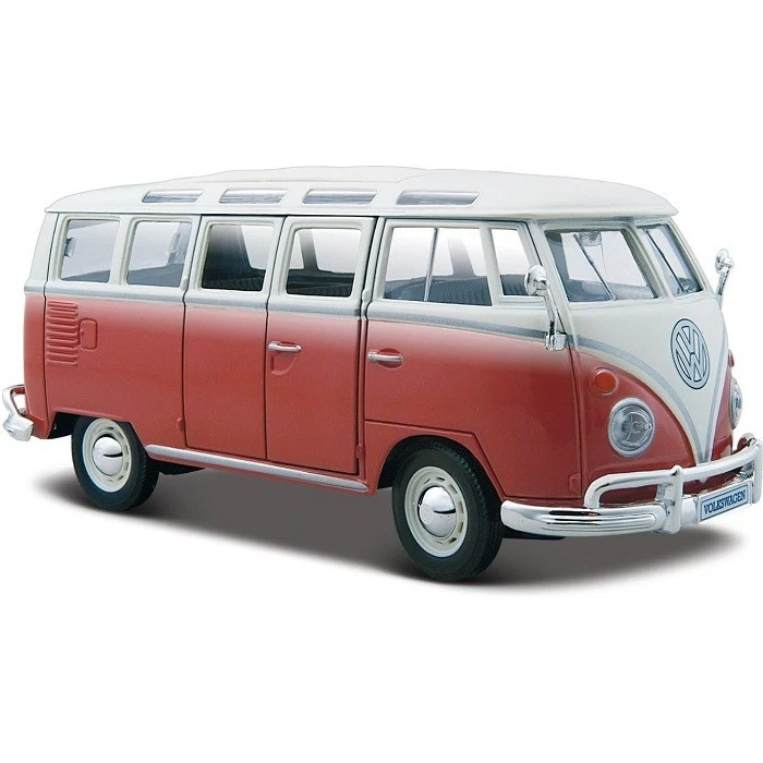 Maisto Volkswagen Van Samba Cream Red Scala 1:24 - Immagine 1 di 1