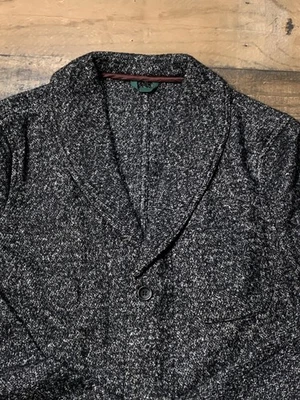 Blazer Suéter Bonobos Para Hombre Mediano Negro Gris Mezcla de Lana Chal Cuello Tejido Foto 1 de 4