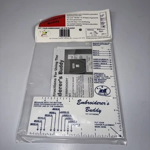 ABC Embroidery Placement Tool for Garments - Embroiderer's Buddy ruler guide - Picture 1 of 8