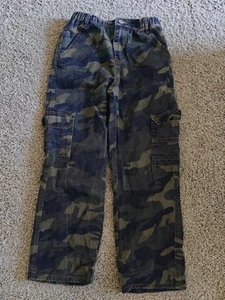 Boys Loose Denim Camouflage Cargo Pants Size 12 - Picture 1 of 5