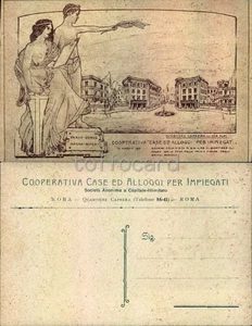 ROMA CITTA'-LIBERTY ART NOUVEAU-QUARTIERE CAPRERA CASE IMPIEGATI-D6-105 - Picture 1 of 1