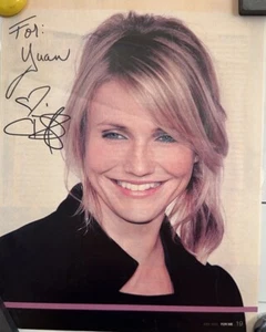 Cameron Diaz ECHT handsigniertes handsigniertes Magazinpapier 8x10 - Bild 1 von 1