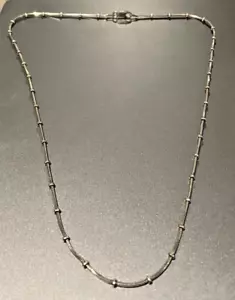 Cadena de serpiente de plata esterlina de 18" de 1 mm con decoración fija en forma de bola de 2 mm - Imagen 1 de 3