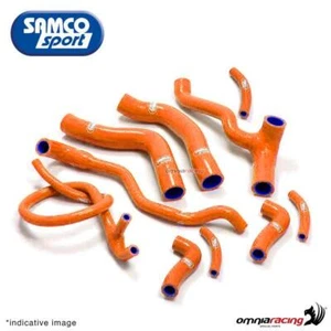 Kit tubi radiatore Samco colore arancio per KTM 660 Rallye 2003/2006 - Imagen 1 de 5