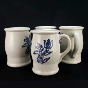 Juego de 4 tazas de gres Yorktowne Pfaltzgraff diseño floral azul 41/2" - Imagen 1 de 12