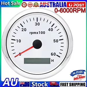 85mm Waterproof Tachometer Gauge 0-6000RPM for Marine Boat Car Truck AU Stock - Picture 1 of 18