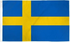 "SWEDEN" flag 2x3 ft polyester banner sign EU European Union UN United Nations - Picture 1 of 8
