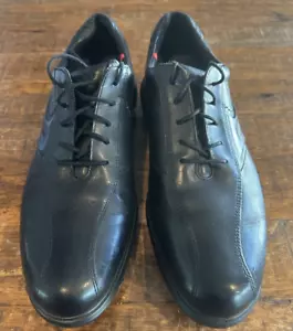 Ecco Men's Hydromax Classic Golf Shoes Black Leather Oxford Sz EU 44 US 10-10.5 - Picture 1 of 9