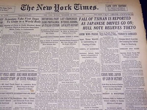 1937 DECEMBER 27 NEW YORK TIMES - FALL OF TSINAN REPORTED - NT 3019 - Picture 1 of 2