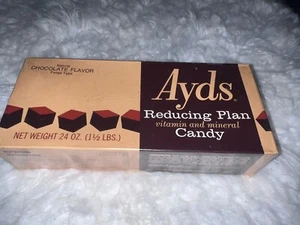 VINTAGE RARE 60S 70S AYDS REDUCING PLAN DIET CANDY CHOCOLATE FUDGE BOX - Picture 1 of 4