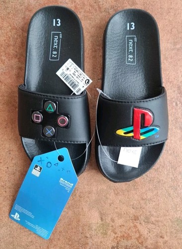 PlayStation RAGAZZI SLIDERS NIKE ADIDAS FLIP FLOP SANDALO UK 13 EUR 32 NUOVE CON ETICHETTE